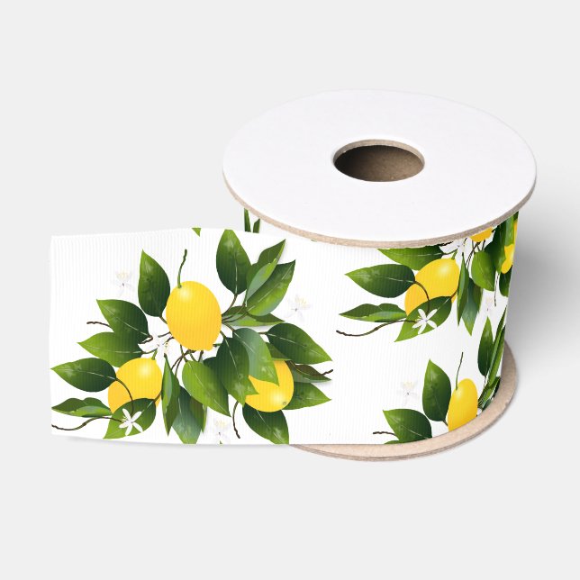 Zitrusfrüchte Zitrusfrüchte Blumengarten Botanisch Ripsband (Spule)