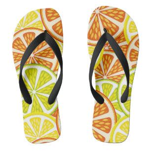 Zitrusfruchtmuster Flip Flops