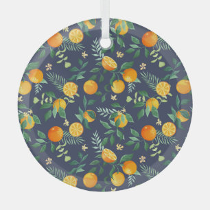 Zitrusfusion: Orangen mit tropischem Flair Ornament Aus Glas