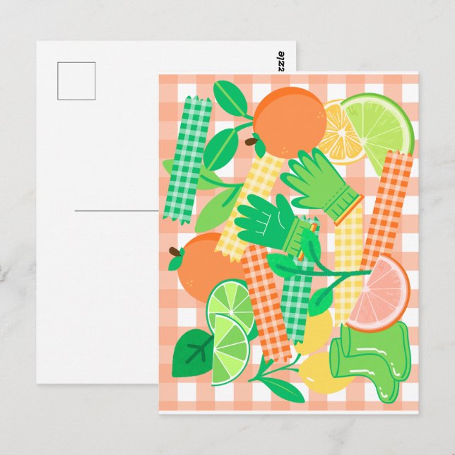 Zitrusgarten Glückseligkeit Postkarte (Vorne/Hinten)