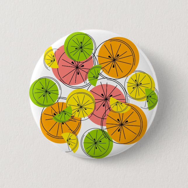 Zitrusknopf Button (Vorderseite)