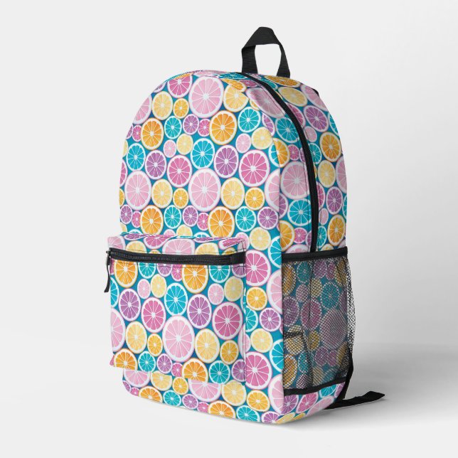 Zitrusmuster Bedruckter Rucksack (Rückseitige Ecke Rechts)