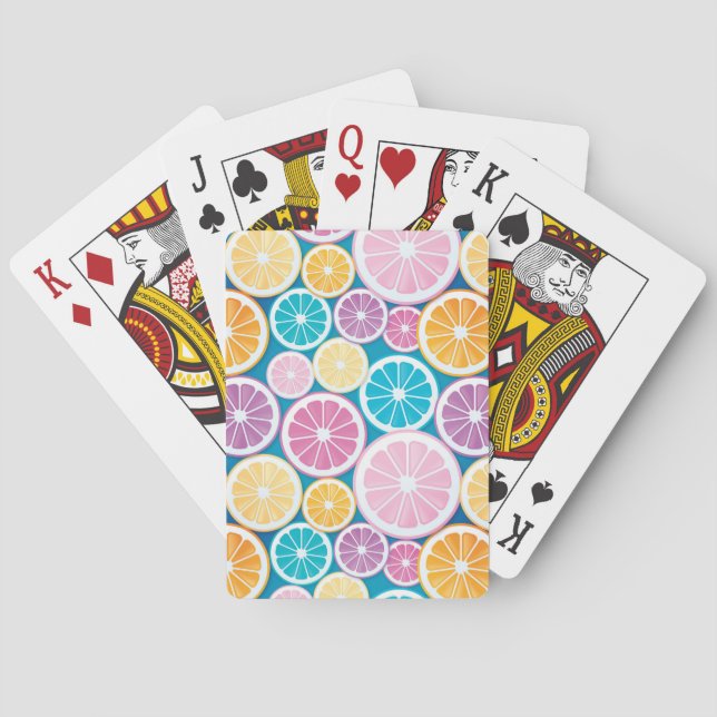 Zitrusmuster Spielkarten (Rückseite)