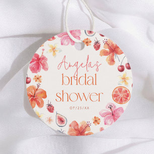 Zitrusorangen-Brautjunggesellinnenabschied-Dankesc Geschenkanhänger