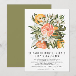 Zitrusorchester Boho Botanische Hochzeit Einladung
