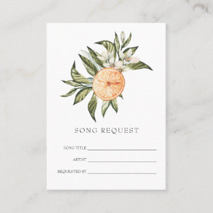 Zitrusorchester Boho Song Request Encoding Card Visitenkarte