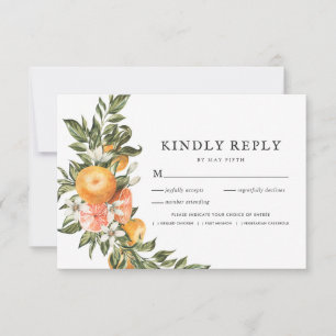 Zitrusplantage   Boho-Grün RSVP mit Essen Karte