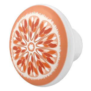 Zitrusscheiben Orange Keramikknauf