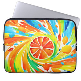 Zitruswirbeln Splash-Design Laptopschutzhülle