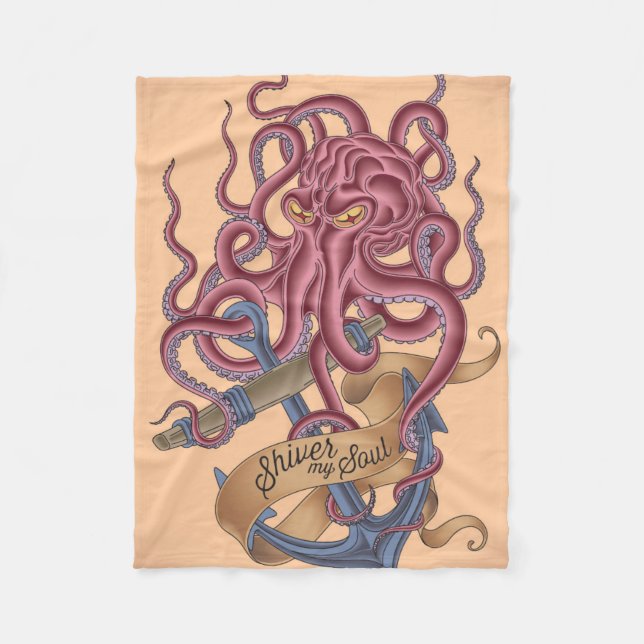 Zittern meine Krake Tatto des Soul-| Fleecedecke (Vorderseite)