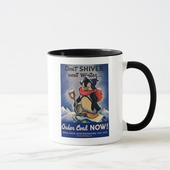 Zittern nicht folgender Winter Vintages WW2 Tasse (Rechts)