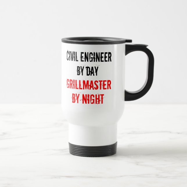 Zivil Engineer Grillmaster Joke Reisebecher (Rechts)