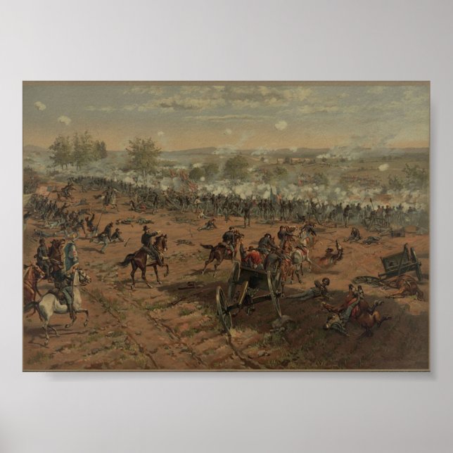 ZIVIL in den USA: Schlacht von Gettysburg Poster (Vorne)