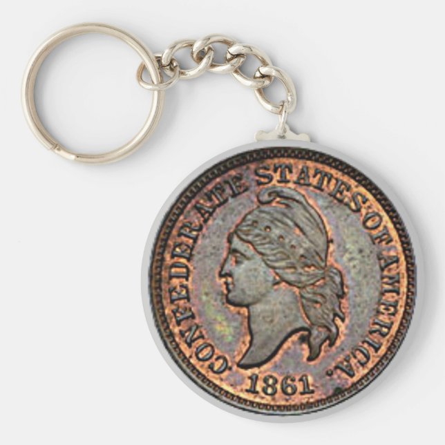 Zivil War Confederate USA Penny Schlüsselanhänger (Vorne)