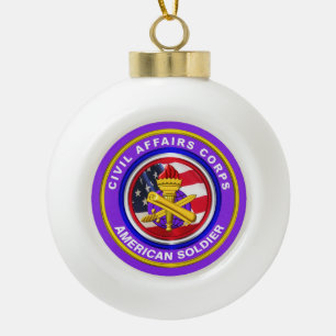 Zivile Angelegenheiten der Proud Army Veteran Keramik Kugel-Ornament