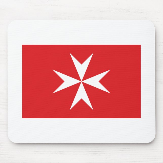 Zivile Fahne Maltas Mousepad (Vorne)
