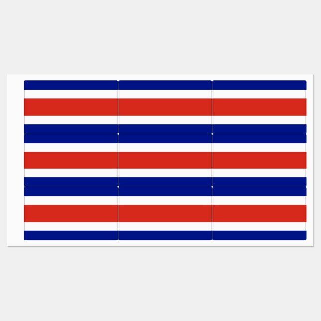 Zivile Flagge Costa Ricas Etiketten (Blatt)