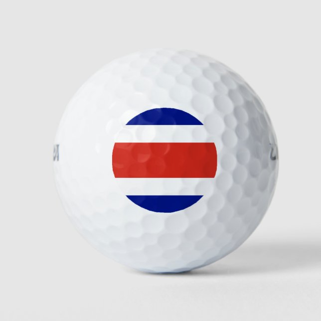 Zivile Flagge Costa Ricas Golfball (Vorderseite)