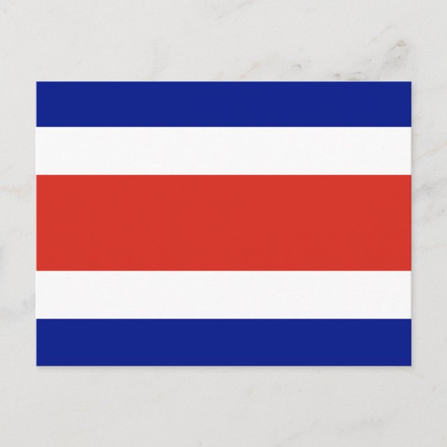 Zivile Flagge Costa Ricas Postkarte (Vorderseite)