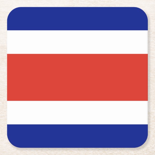 Zivile Flagge Costa Ricas Rechteckiger Pappuntersetzer (Vorderseite)