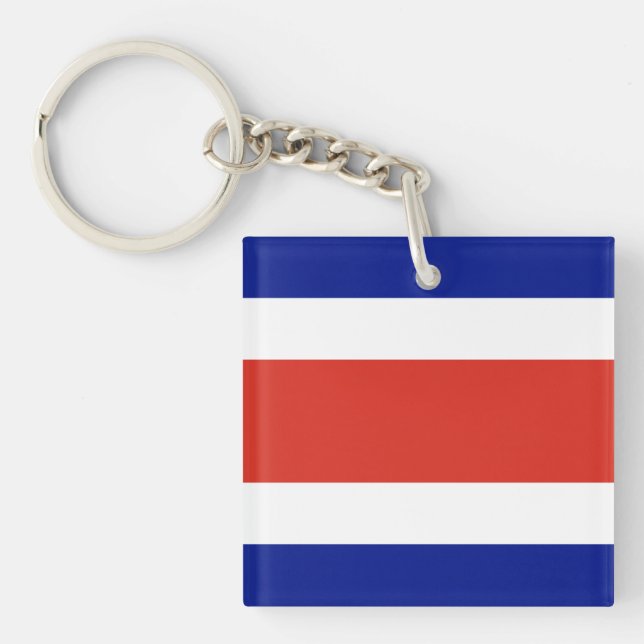 Zivile Flagge Costa Ricas Schlüsselanhänger (Vorderseite)