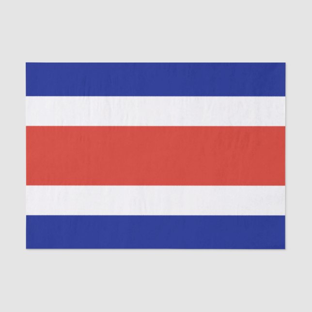 Zivile Flagge Costa Ricas Seidenpapier (Vorderseite)