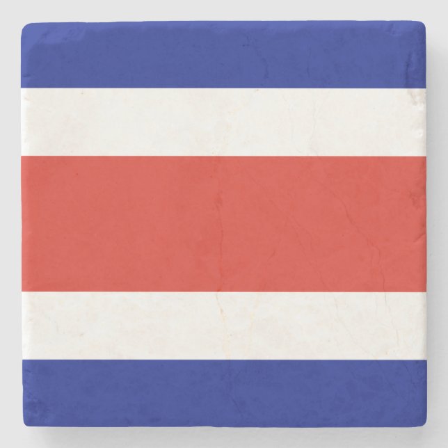 Zivile Flagge Costa Ricas Steinuntersetzer (Vorderseite)