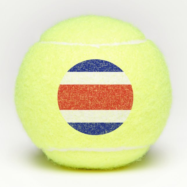 Zivile Flagge Costa Ricas Tennisbälle (Vorderseite)