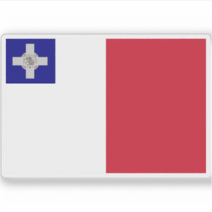 Zivile Flagge Maltas (1943-1964, nicht amtlich) Aufkleber