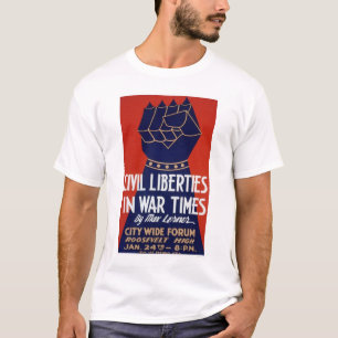 Zivile Freiheit WWII 1940 WPA T-Shirt