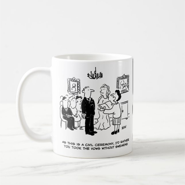Zivile Hochzeitsfeier in einer Kanzlei Kaffeetasse (Links)