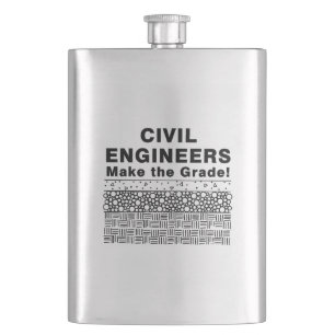 Zivile Ingenieure machen die Tasse der Stufe Flachmann
