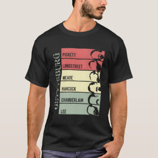 Zivile Kriege Gettysburg Bart Alte Schule T-Shirt