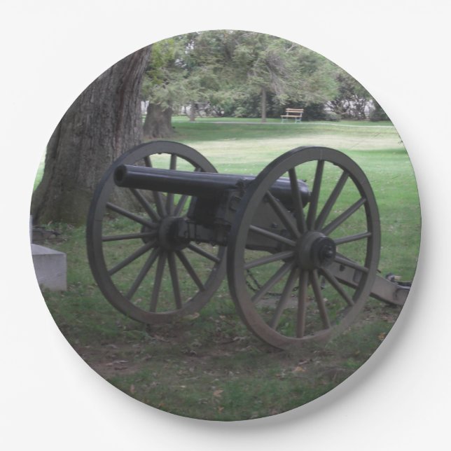 Zivile Kriegs-Kanone Gettysburg Pappteller (Vorderseite)