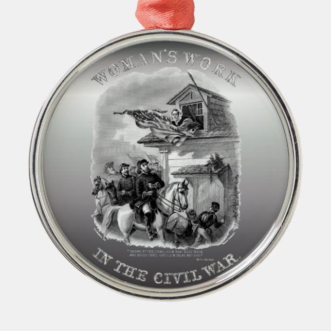 Zivile Kriegs-Verzierung Silbernes Ornament (Vorne)