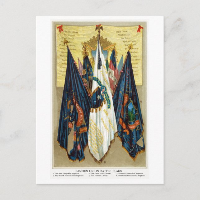 Zivile Kriegsgefechtsflaggen Nr. 4 Postkarte (Vorderseite)