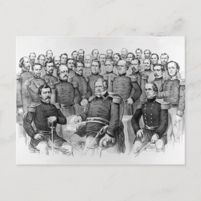 Zivile Kriegsgeneräle der Postkarten der Gewerksch (Vorderseite)