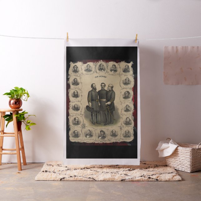 Zivile Kriegshelden 🎖️ US-Konföderate Generals Stoff (Beispiel)