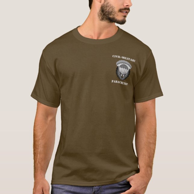Zivile/militärische Parachutistische Flügel (CMP F T-Shirt (Vorderseite)