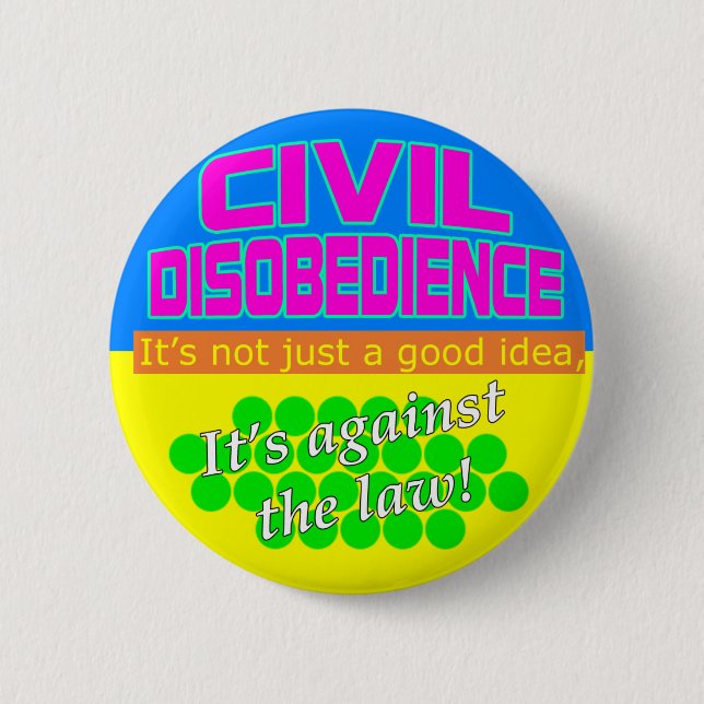 Zivile Missachtung Button (Vorderseite)