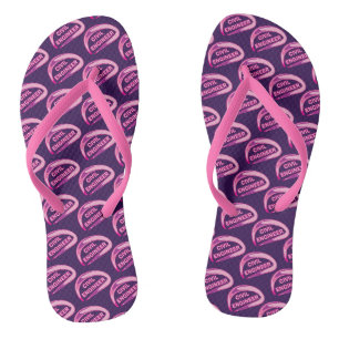 Ziviler Ingenieur in Rosa Flip Flops