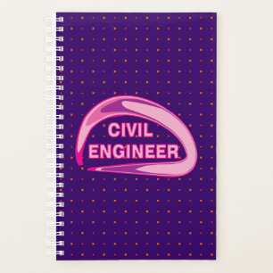 Ziviler Ingenieur in Rosa Planer