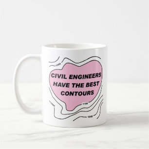 Ziviler Ingenieur - rosa Konturen Kaffeetasse