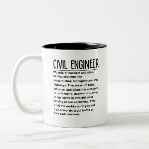 Ziviler Ingenieur Zweifarbige Tasse