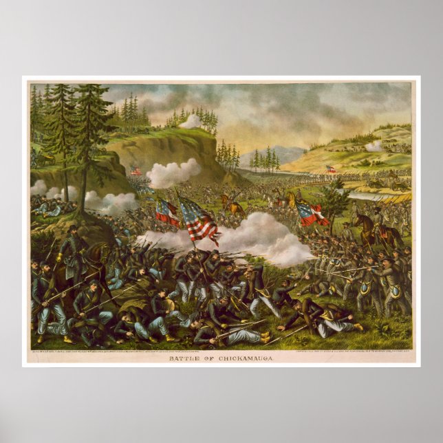 Ziviler Kampf gegen Chickamauga von Kurz & Allison Poster (Vorne)