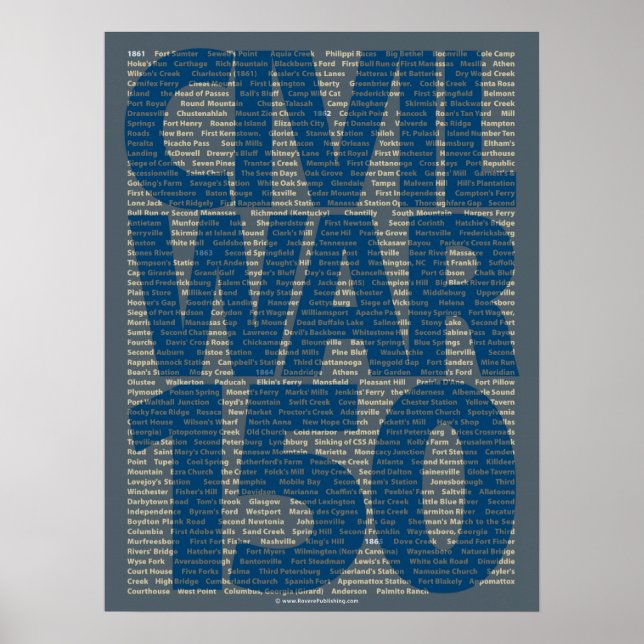 Ziviler Krieg 150-jähriges Battle Art Poster (Vorne)
