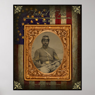 Ziviler Krieg Afro Amerikanischer Kavallerie Serge Poster