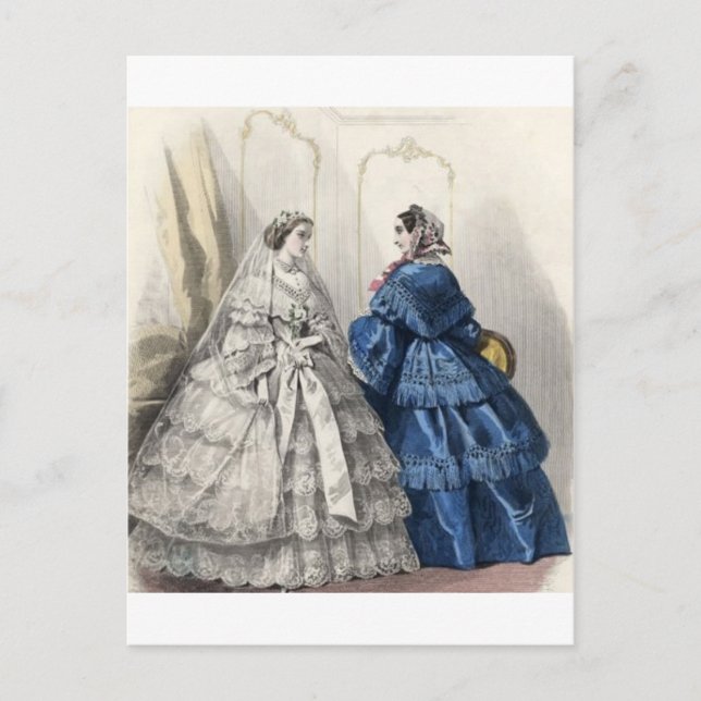 Ziviler Krieg Antebellum Mode Ladys Ball Gown Postkarte (Vorderseite)