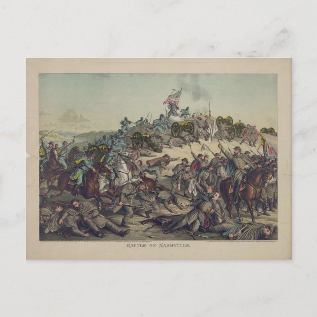 ZIVILER Krieg der USA: Schlacht von Nashville Postkarte (Vorderseite)