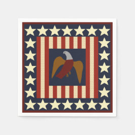 Ziviler Krieg Gewerkschaft Adler & Stars Quilt Squ Serviette